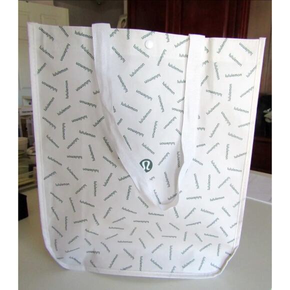 New Lululemon White Reusable Recyclable Large Shopping Tote - Picture 2 of 3
